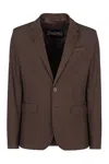 Herno Single-breasted Two-button Jacket In Brown