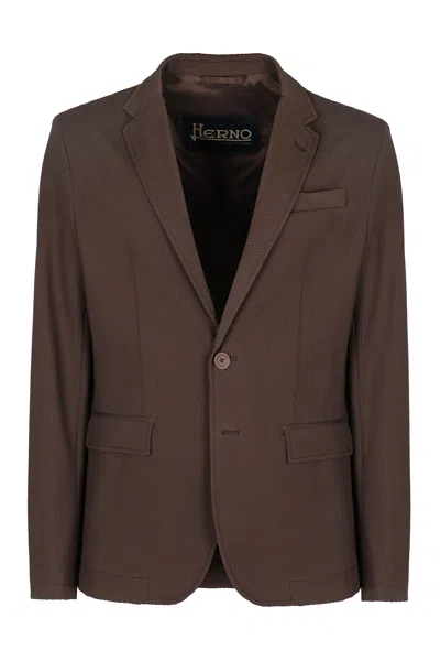 HERNO SINGLE-BREASTED TWO-BUTTON JACKET