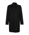 Herno Concealed Fastened Coat In Black