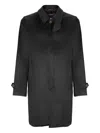 Herno Single-breasted Wool Coat In Black