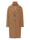 Herno Single-breasted Wool Coat In Brown