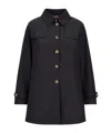 Herno Single-breasted A-line Coat In Black
