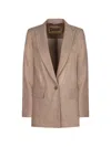 Herno Single-breasted Blazer In Neutral