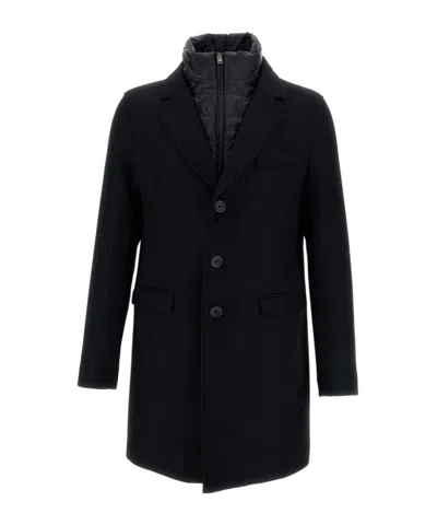 Herno Single-breasted Coat In Black