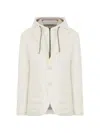 Herno Single-breasted Padded Blazer In White