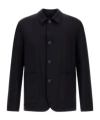 Herno Regular Fit Lightweight Stretch Wool Jacket In Black