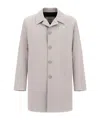 Herno Welt-pockets Button Coat In Gray