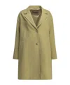 Herno Single-breasted Relaxed Coat In Green