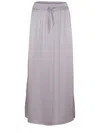 Herno Beige Long Skirt With Elastic Waist In Stretch Tech Fabric Woman