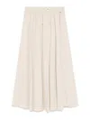 Herno Pleated Stretch Nylon Midi Skirt