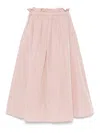 Herno Pink Midi Skirt With Elasticated Waistband