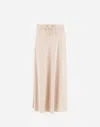 Herno Skirt In Matt Crepe Satin In Animal Print