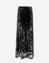 Herno Skirt In Shimmering Lace Layer In Schwarz