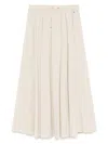 Herno Pleated Stretch Nylon Midi Skirt