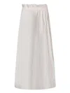 Herno Relaxed Silhouette Skirt With Subtle Sheen In White