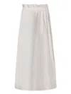Herno Relaxed Silhouette Skirt With Subtle Sheen In White