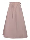 Herno Flared Pink Midi Skirt New Techno In Pink