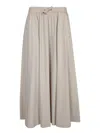 Herno Drawstring Midi Skirt In Beige