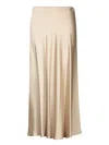 Herno Resort Skirt In Satin Effect In Beige