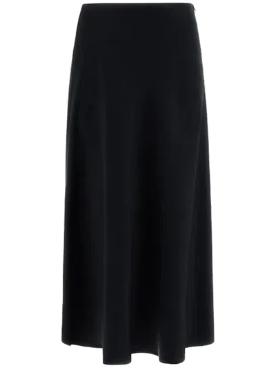 Herno Resort Skirt In Satin Effect - Female Skirts Black 40 In ブラック