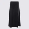 Herno Nylon Skirt With Drawstring And Elastic Waistband In Blue
