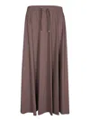 Herno Pleated Midi Skirt In Brown