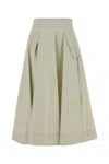 Herno Pleated Pocket-detail Skirt In Green