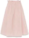 Herno New Techno Taffeta Skirt In Pink