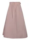 Herno Flared Pink Midi Skirt New Techno In Pink