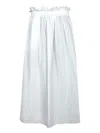 Herno A-line Elasticated Waistband Midi Skirt In White