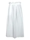 Herno A-line Elasticated Waistband Midi Skirt In White