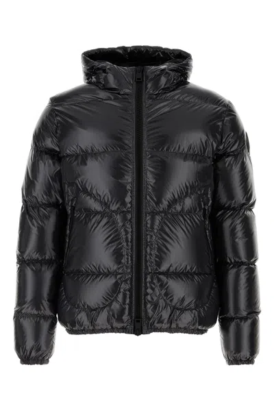 Herno Men Slate Nylon Down Jacket In Black