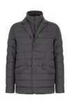 Herno Slate Nylon Down Jacket In Gray