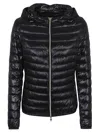 Herno Ultralight Down Bomber Jacket With Double Slider Zip In Black