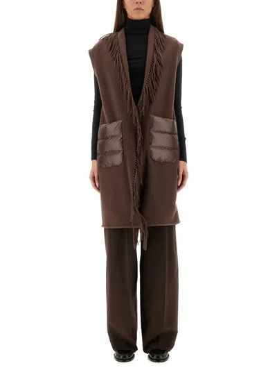 Herno Sleeveless Coat In Brown