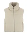 Herno Resort Vest In Bright Corduroy In Neutral
