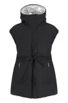 Herno Black Polyester Blend Sleeveless Down Jacket In Black
