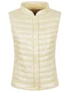 Herno Sleeveless Down Jacket With Quilted Texture In Yellow