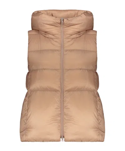 Herno Sleeveless Down Vest In Neutral
