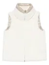 Herno Sleeveless Down Vest With High Collar In Neutral