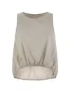 Herno Sleeveless Top In Tech Trait In Gray