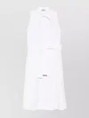 Herno Sleeveless Dress With Pockets And Belted Waist