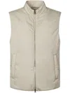 Herno Sleeveless High Collar Jacket In Neutral