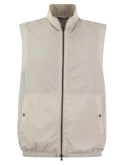 Herno Sleeveless In Ecoage In Pearl