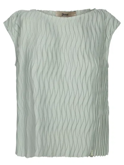 Herno Light Green Embossed Jersey Top