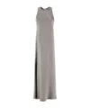 Herno Resort Dress In Satin Effect In Gray