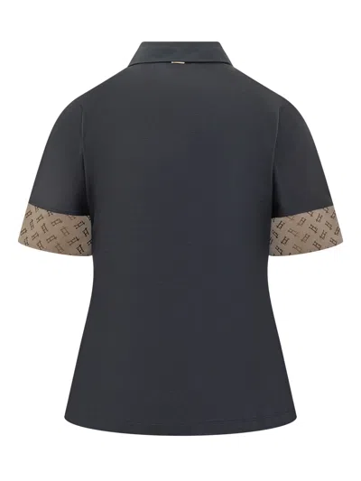 Herno Sleeveless Mini Polo With Stylish Collar In Blu Navy