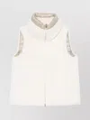 Herno Sleeveless Padded High Collar Jacket In White