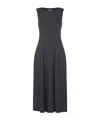 Herno Sleeveless Pleated Maxi Dress In Blue