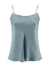 Herno Embossed Tank With Flared Hem In Light Blue